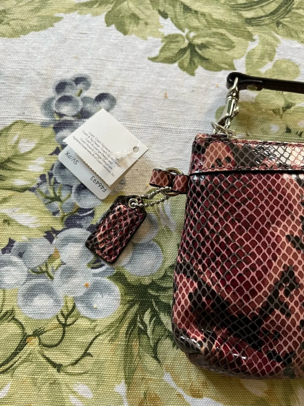 Coach wristlet, embossed python - Picture 3 of 4